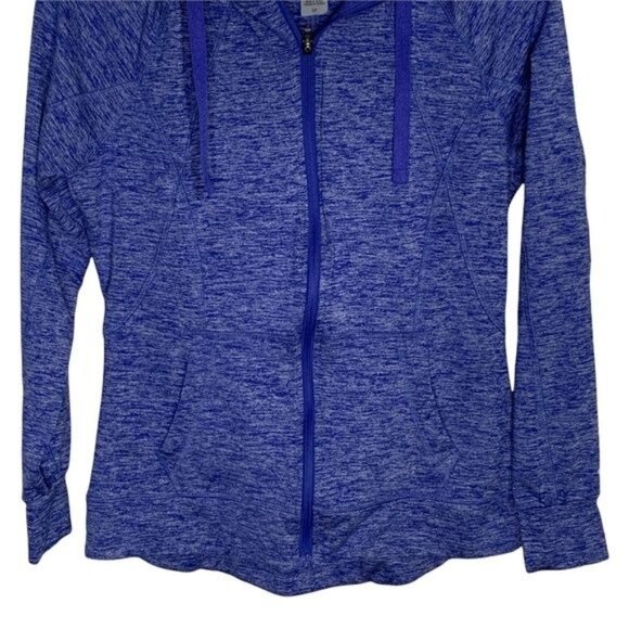 Champion Duo Dry Women’s S Blue Zip Hoodie Jacket Heathered Activewear - Picture 4 of 12